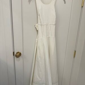 Anthropologie Cream Midi Dress size xs
